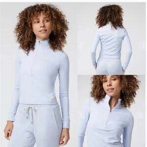 Vuori Light Blue Long Sleeve Half-Zip Top